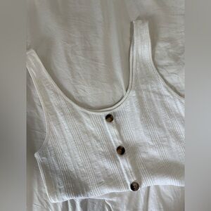 American Eagle ribbed button front tank